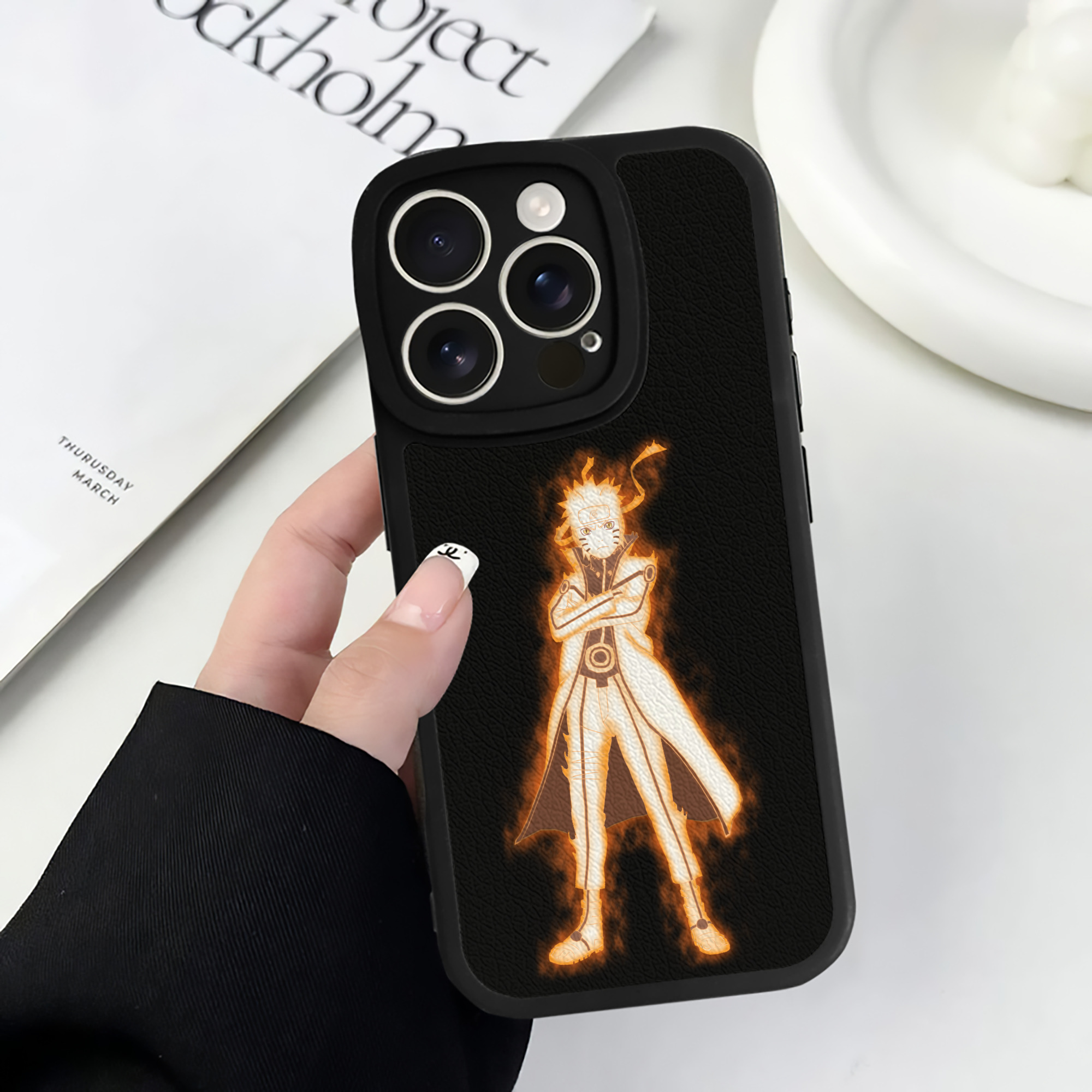（画像用） NARUTO -ナルト- うずまき ナルト Uzumaki Naruto 【iPhone 16シリーズ対応】シリコンスマホケース（レザー調） 材質：シリコン